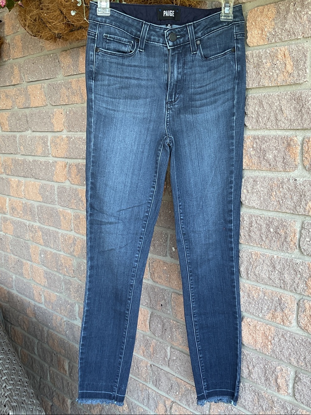 PAIGE “HOXTON ANKLE” Women’s Dark Indigo High-Rise Skinny Jeans